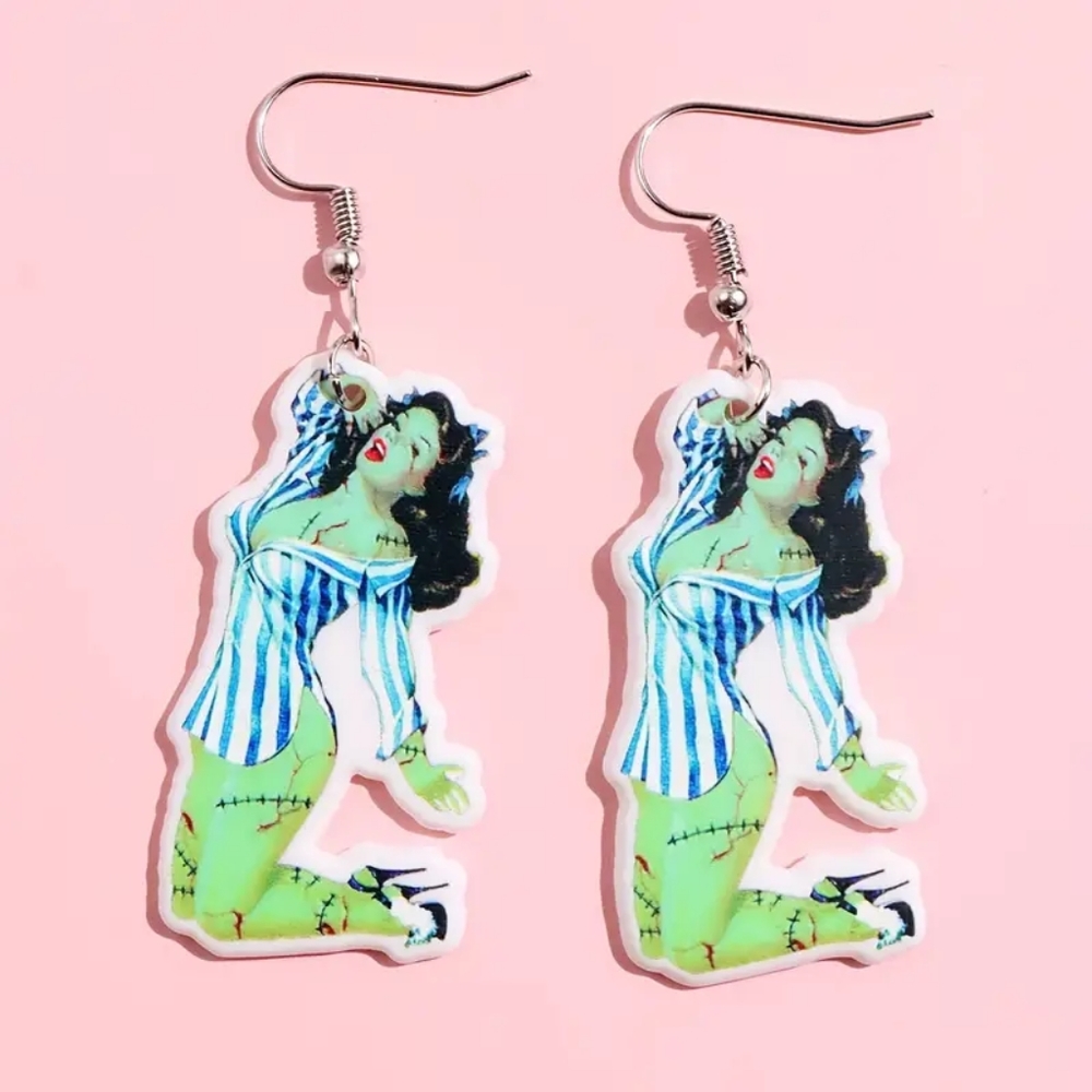 Franken Girl Earrings (NWOT)